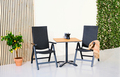 Cafebord 70 x 70 cm sort/teak bøg